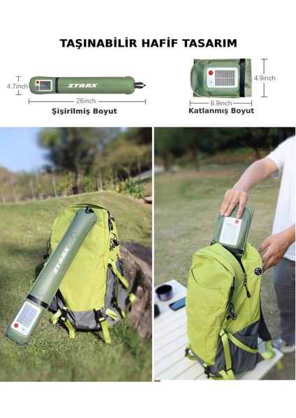 Katlanabilir Şarjlı Su Geçirmez Kamp Işığı Şişme Işık Şarjlı Fener Powerbank Camping LED Outdoor modelleri