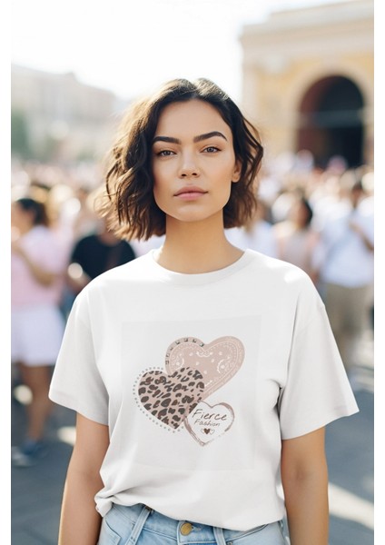 Zuno Kadın Comfort Fit Fierce Fashion Baskılı T-Shirt