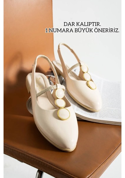 Önü Kapalı Taşlı Arkası Açık Düz Taban Babet Sandalet fırsatları