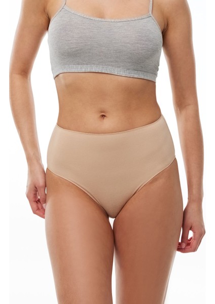 Kadın Lacivert Bordo Ten Rengi 6 Lı Paket Modal Yüksek Bel Slip Külot 1955 fırsatları