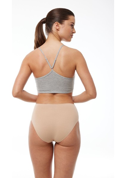 Kadın Lacivert Bordo Ten Rengi 6 Lı Paket Modal Yüksek Bel Slip Külot 1955