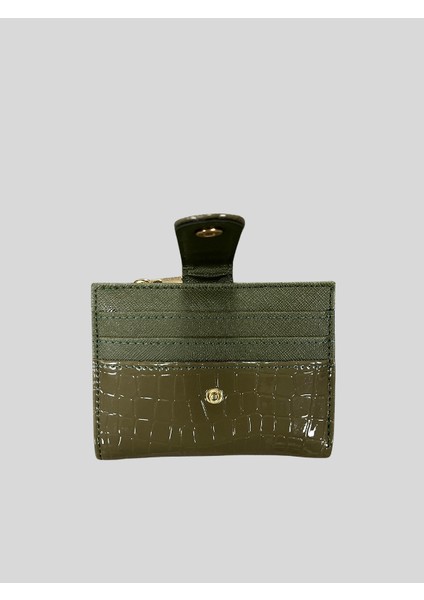 Krokodil Desenli Parlak Fermuarlı Kartlıklı Cüzdan fiyatları