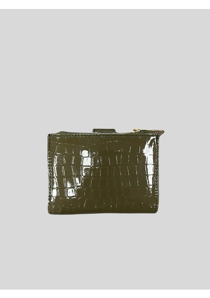 Krokodil Desenli Parlak Fermuarlı Kartlıklı Cüzdan modelleri