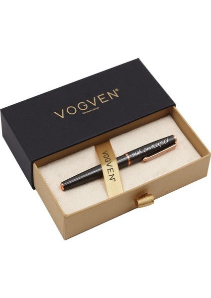 Vogven Marka Kişiye Özel Elit Roller Kalem - Füme