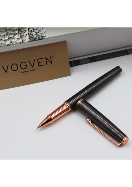 Vogven Marka Kişiye Özel Elit Roller Kalem - Füme modelleri