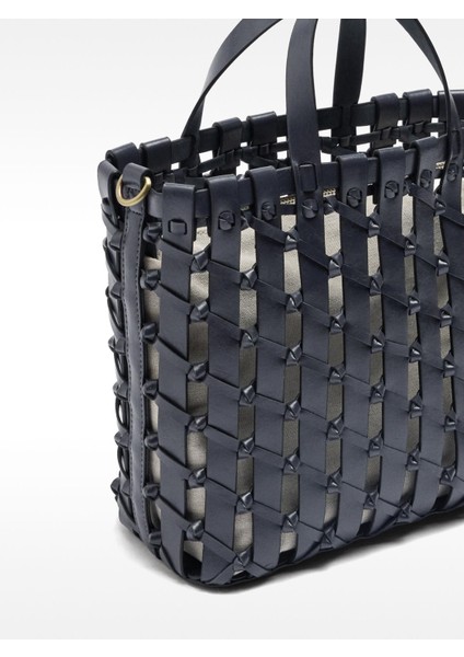 Düğüm Detaylı Örgülü Tote Çanta modelleri