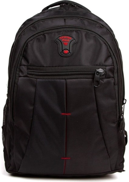 Erkek Siyah Dayanıklı Su Geçirmez Kumaş Fermuarlı Laptop Okul Spor ve Sırt Çantası (32X47CM) NEW032 modelleri