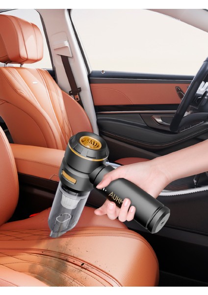 Ahv-02 Kablosuz Araç Içi Süpürge Siyah | 17000PA Güçlü Vakum | Fırçasız Motor | Üfleme & Vakum Özellikli | 9 Başlık + Type-C Kablo modelleri