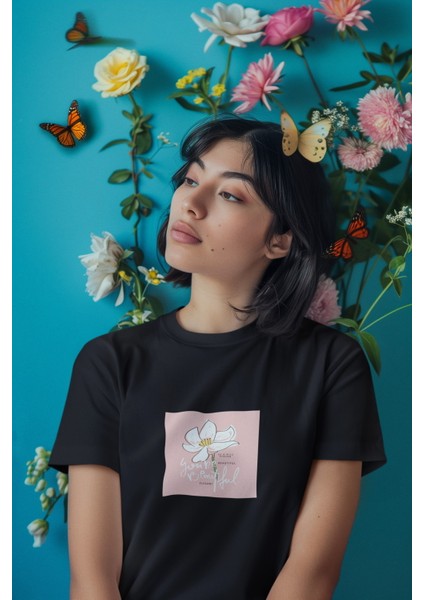 Zuno Kadın Comfort Fit You Are Beautiful Baskılı T-Shirt
