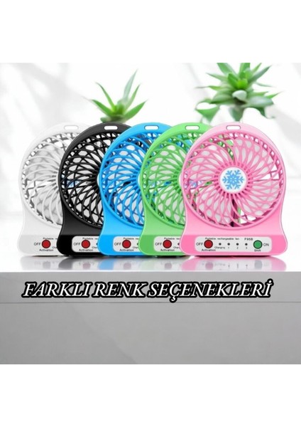 Renkli ve Taşınabilir USB Şarjlı Hafif Mini Fan, Sessiz ve Güçlü Performans Sağlar.