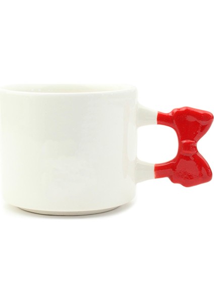 Kırmızı Kurdele El Yapımı Krem Parlak Kurdele Kulp Kupa - El Işçiliği Hediyelik Kupa Bardak Mug fiyatları