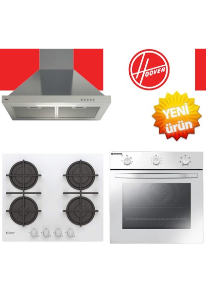Alvaro Turbolu 6 Proğramlı Ankastre Set ( HON602W + Candy CVG6WW + HCH6MXTK Inox )