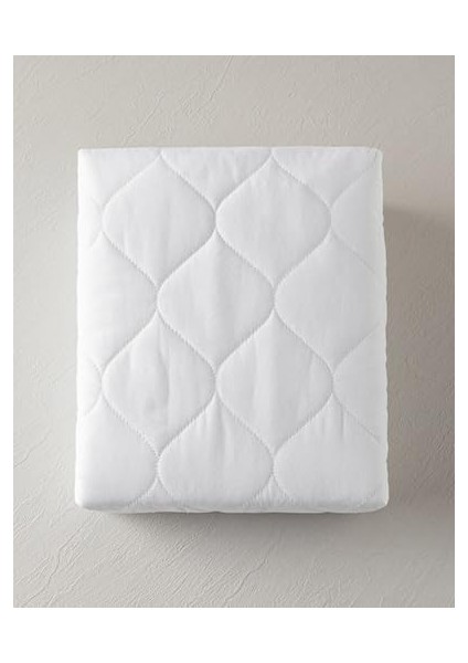 Home Plump Pamuk Polyester Sıvı Geçirmez Çift Kişilik Yatak Koruyucu Alez Beyaz