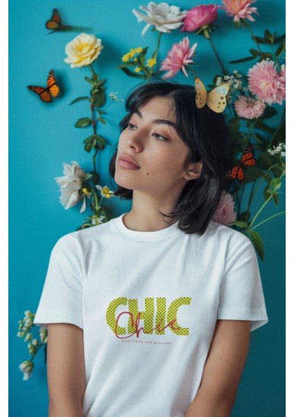Zuno Kadın Comfort Fit Chıc Baskılı T-Shirt
