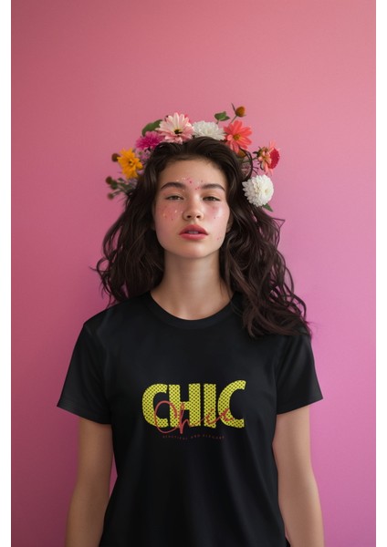 Zuno Kadın Comfort Fit Chıc Baskılı T-Shirt