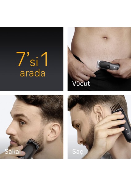 Hepsi Bir Arada Series 5, 7’si 1 Arada Tıraş Kiti, Keskin Bıçak, Vücut Tıraşı AIO5520