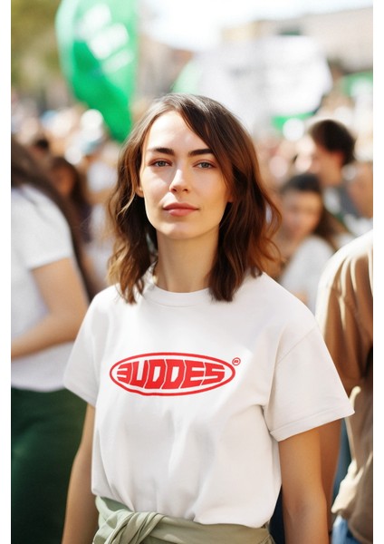 Zuno Kadın Comfort Fit Euddes Baskılı T-Shirt