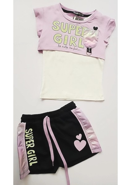 Kız Çocuk Şortlu Takım