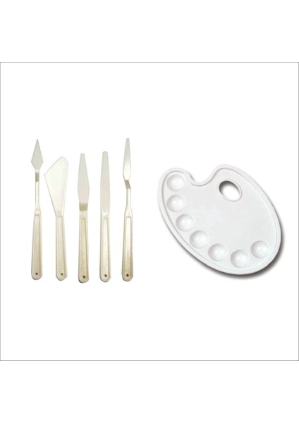 Akrilik Boya Seti 7 Fırça Tuval Palet Şovale fırsatları