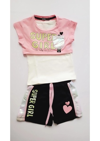 Kız Çocuk Şortlu Takım