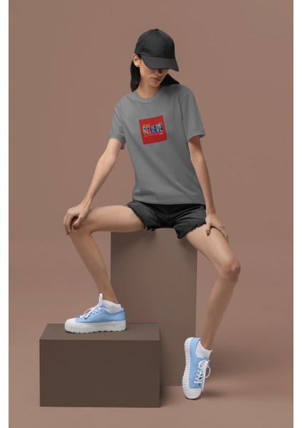 Zuno Kadın Comfort Fit Belıeve Baskılı T-Shirt