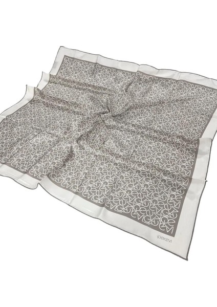 Twill Ipek Eşarp - Typo Monogram - Taş modelleri