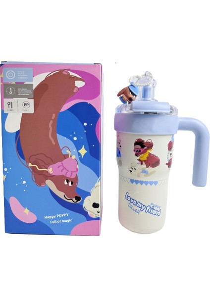 Dachshund Kupa 316 Paslanmaz Çelik Kupa Büyük Kapasiteli Yazlık Su Şişesi (Yurt Dışından)