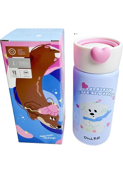 Dachshund Kupa 316 Paslanmaz Çelik Kupa Büyük Kapasiteli Yazlık Su Şişesi (Yurt Dışından)