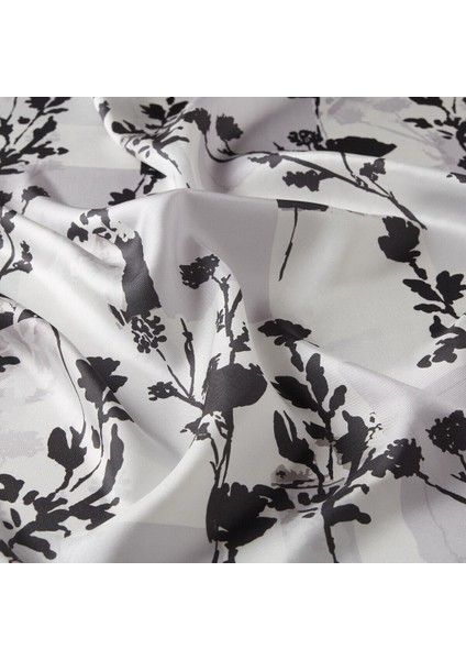 Beyaz Vintage Silhouette Desenli Tivil Ipek Eşarp fiyatları