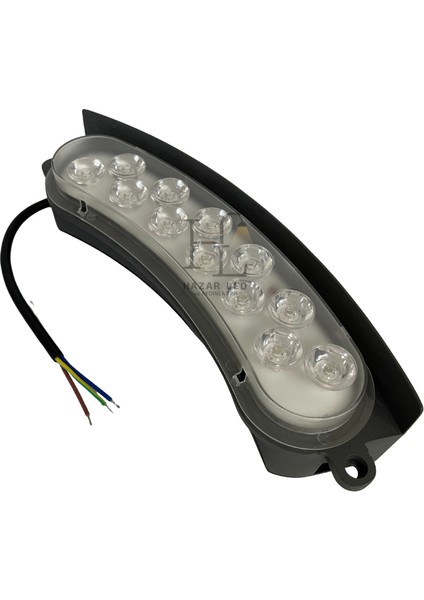 12 Watt Bahçe Armatürü LED Palmiye Ağaç ve Sütun Aydınlatma IP68 Dış Mekan Bahçe Aydınlatma Sarı (Amber)