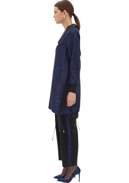 Yaka Tasarımlı Animal Print Sweatshırt KAY.VV-A23-99001 fiyatları