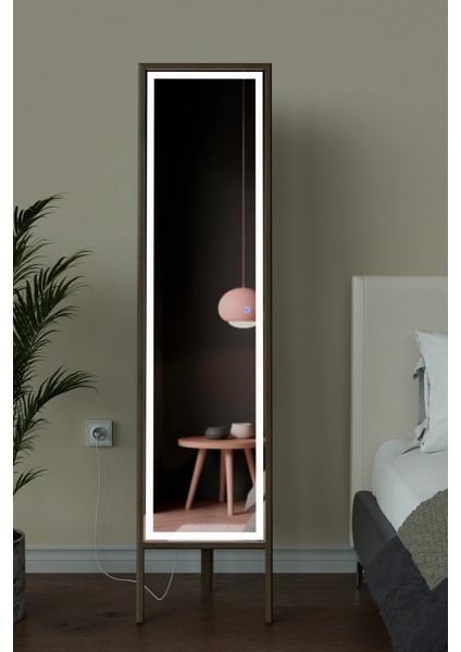 LED Işıklı Boy Aynası Lazer Kumlamalı 145X35 cm fırsatları