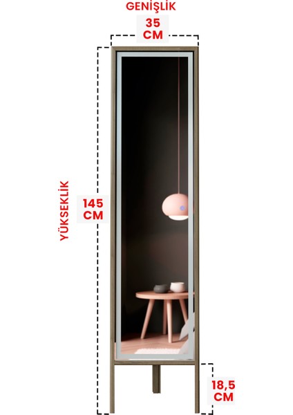 LED Işıklı Boy Aynası Lazer Kumlamalı 145X35 cm indirimleri