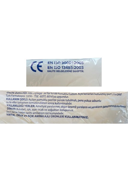 Hidrofil Pamuklu Ped 12 x 24 cm x 3 Paket fırsatları