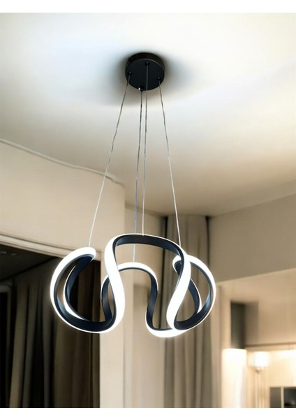 Samanyolu Siyah Ultra Süper Beyaz Ledli Sarkıtma Avize (30CM) fiyatları