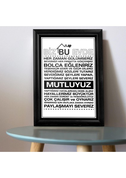 Özel Dekoratif Ev Hediyesi Baskılı Çerçeve