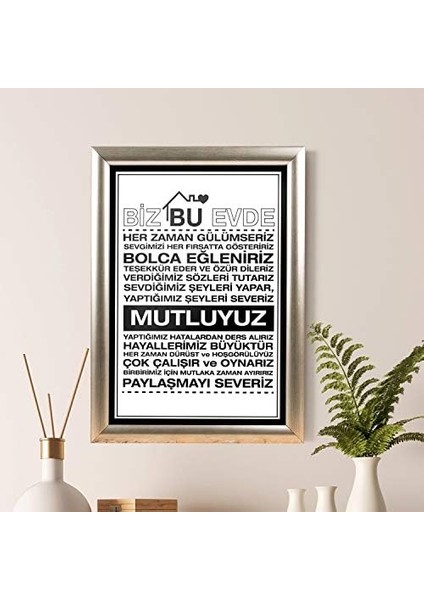 Özel Dekoratif Ev Hediyesi Baskılı Çerçeve