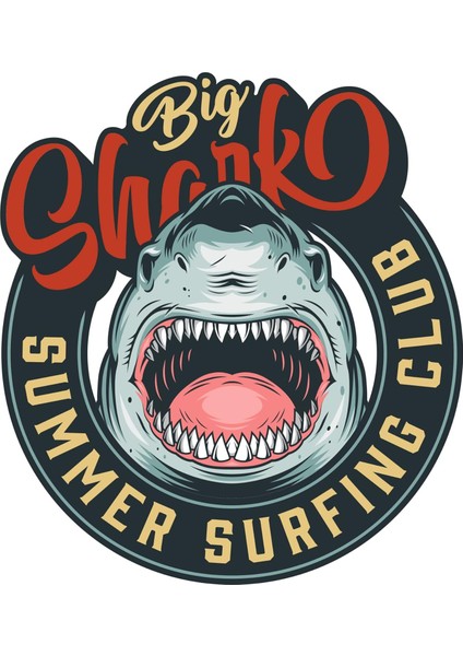 Aksesuar Off Road Camping Adventure Kamp Shark Köpek Balığı Off Road Sticker 14 x 12,5 cm