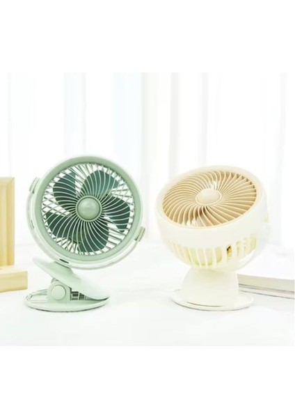Taşınabilir Mini USB Fan, 3 Kademeli, Kıskaçlı, Soğutucu, 14CM, Şarjlı, Hafif, Kullanışlı
