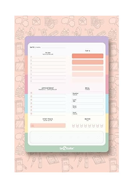 Color Günlük Planlayıcı Blok Pastel fiyatları