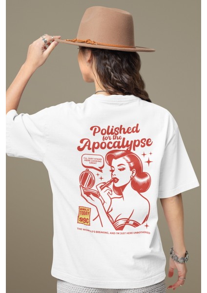 Zuno Kadın Comfort Fit Apocalypse Baskılı T-Shirt