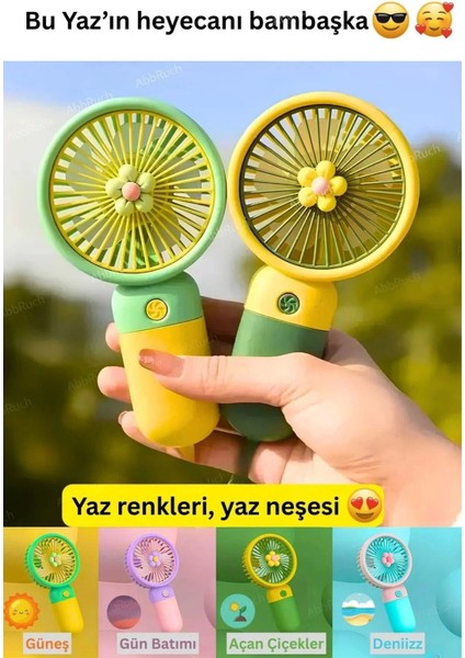 Renkli Mini Taşınabilir Şarjlı El Fanı Serinletici Vantilatör fiyatları