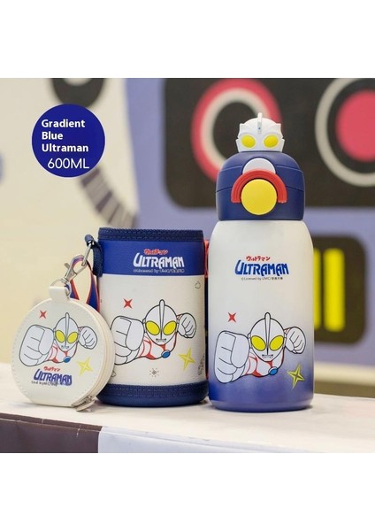 Ultraman Çocuk Isı Yalıtım Dağı Erkek Su Dağı 316 Paslanmaz Çelik Su Şişesi Okul Öğrencileri Için Pipetli Daklar (Yurt Dışından)