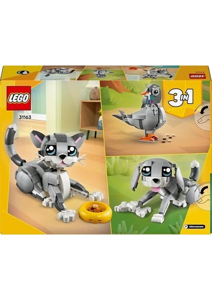 Creator 3’ü 1 Arada Oyunbaz Kedi 31163-8 Yaş ve Üzeri Çocuklar Için Köpek Veya Güvercin Figürüne Dönüşebilen Oyuncak Yapım Seti, Doğum Günü Hediyesi (407 Parça) modelleri