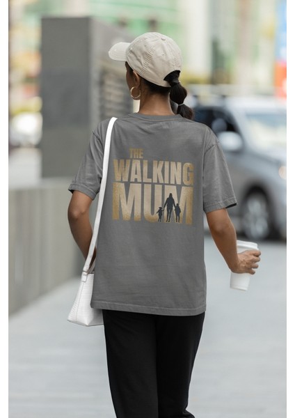 Zuno Kadın Comfort Fit The Walking Mum Baskılı T-Shirt