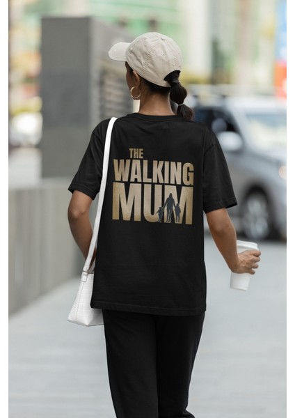 Zuno Kadın Comfort Fit The Walking Mum Baskılı T-Shirt