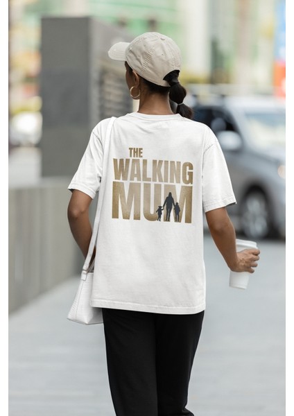 Zuno Kadın Comfort Fit The Walking Mum Baskılı T-Shirt