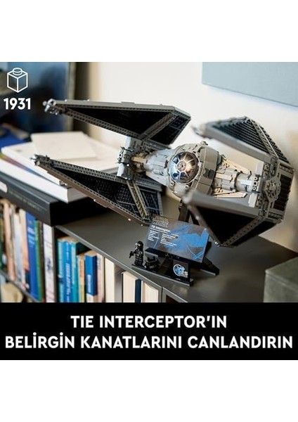 Tie Interceptor 75382 - Seven Yetişkinler Için Inşa Edilebilen Starfighter Yaratıcı Model Yapım Seti (1931 Parça) fiyatları