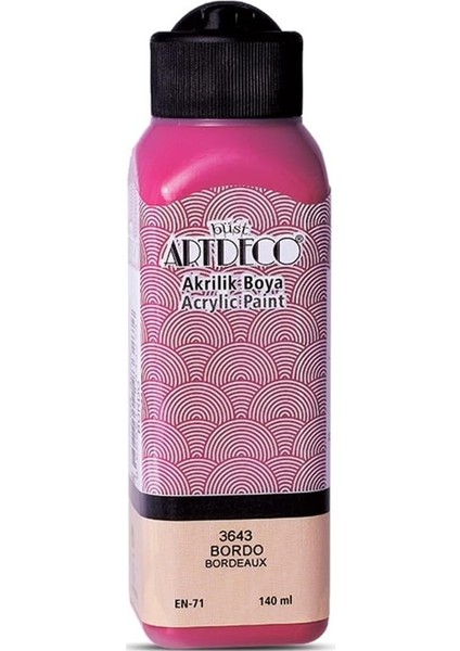 Akrilik Boya, 140ML, Bordo 3643