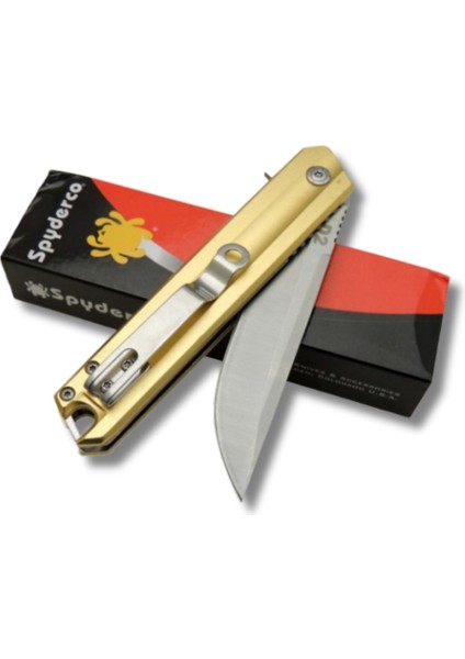 Spyderco Rubicon Çakı Gold